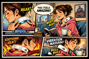 Liaoleeネックケアを使う女性